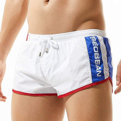 Summer Vibes Men's Quick Dry Swim Trunks with Mesh Lining and Pockets