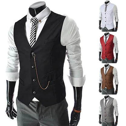 Dapper Printed Men's Vest for Wedding Business & Casual Events