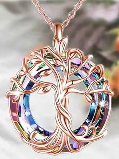 Modern Street Tree Necklace for Women - Stylish Gold and Silver Jewelry for Fall, Winter, and Spring