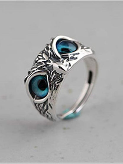 Chic & Modern Women's Blue Green Animal Adjustable Ring