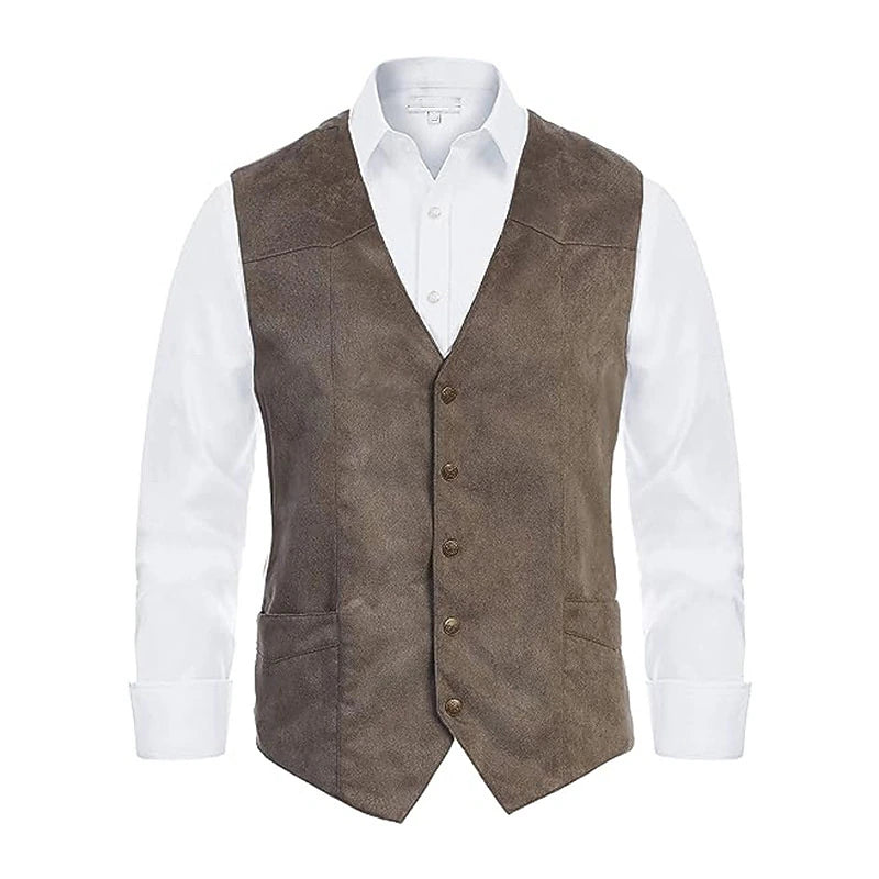 Classic Men's Suede Vest for Everyday Style and Comfort