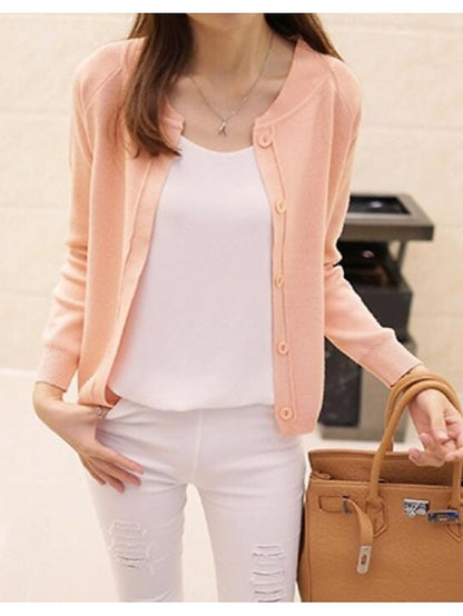 Versatile Women's Button Down Cardigan Sweater