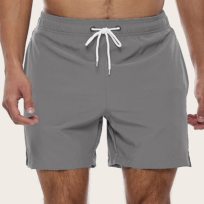 Winter-Ready Men's Black and Green Board Shorts with Mesh Lining