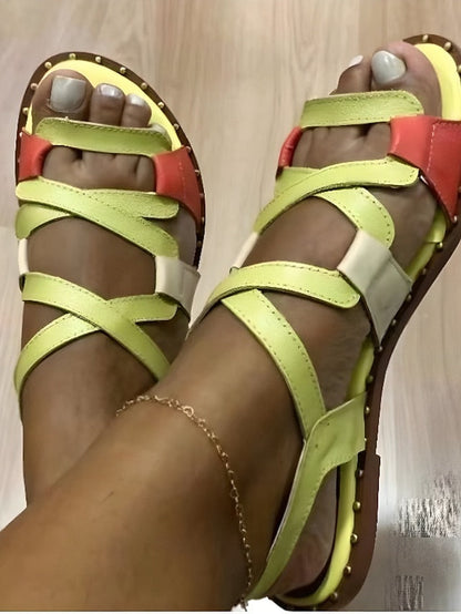 Boho Chic Lace-Up Gladiator Sandals for Women - Summer Beach Footwear