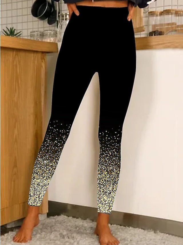 Enhance Your Curves Yoga Leggings for Women - Black-white Yellow