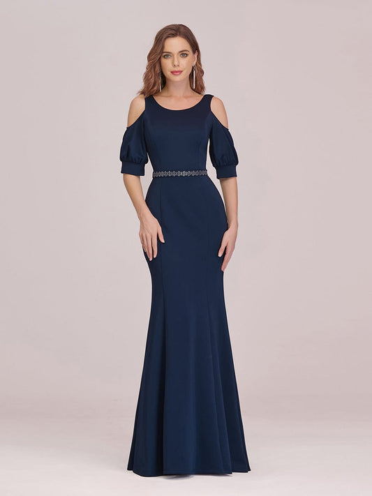 Women's Elegant  Fishtail Evening Dresses EP00325NB04 Navy Blue / 4