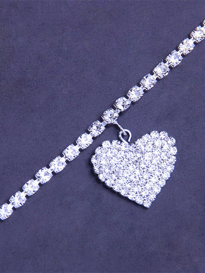 Heart-Shaped Women's Body Chain for Anniversaries and Parties