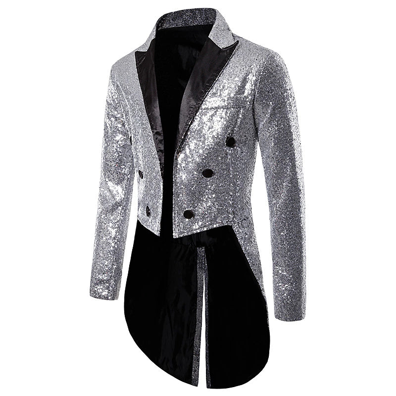 Winter Essential Men's Sequin Blazer: Stylish Warmth for Chilly Days