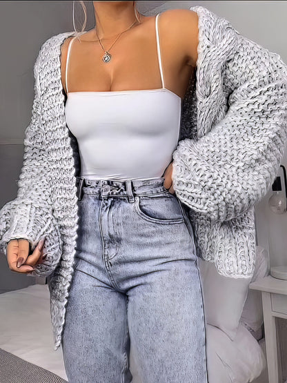 Knit Long Sleeve Loose Sweater Cardigan