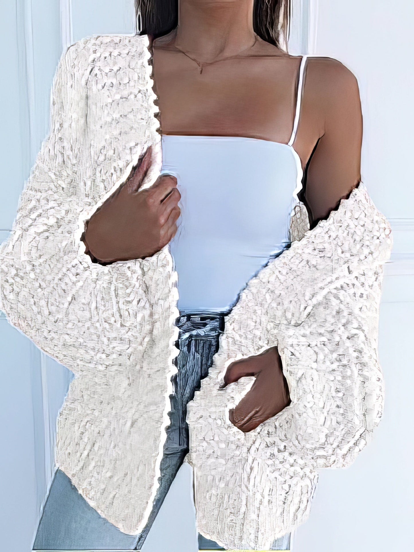 Knit Long Sleeve Loose Sweater Cardigan