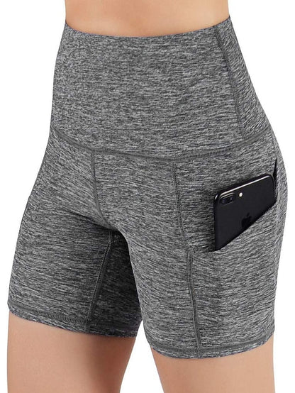 Yoga Shorts for Women with Tummy Control and Side Pockets