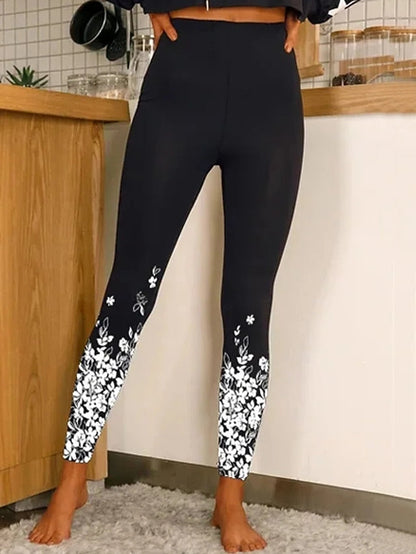 Enhance Your Curves Yoga Leggings for Women - Black-white Yellow