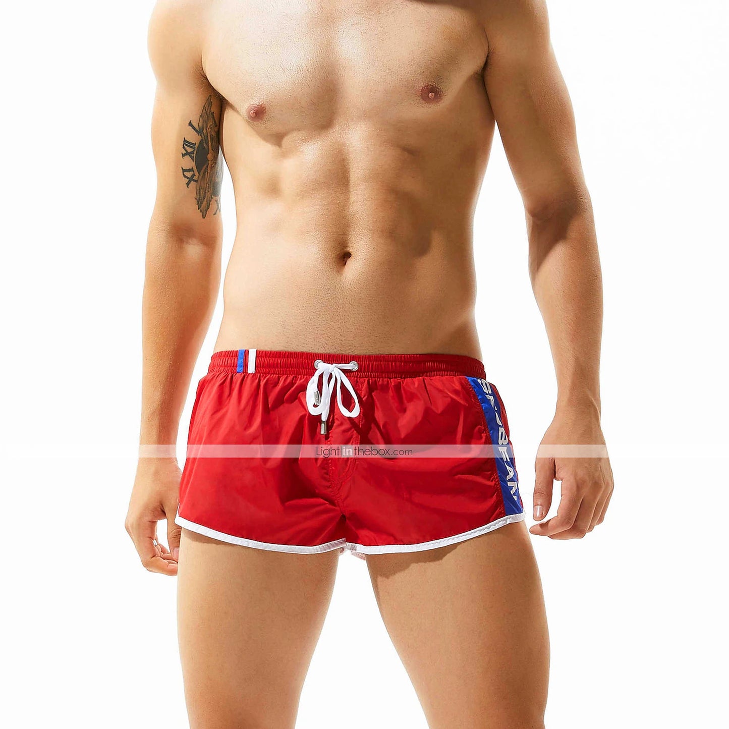 Summer Vibes Men's Quick Dry Swim Trunks with Mesh Lining and Pockets