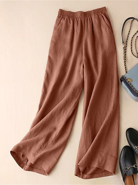 Elevate Your Casual Wardrobe with Women's High-Waist Wide Leg Chinos
