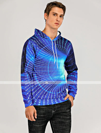 Ultimate Men's 3D Optical Illusion Graphic Hoodie for Casual and Formal Wear