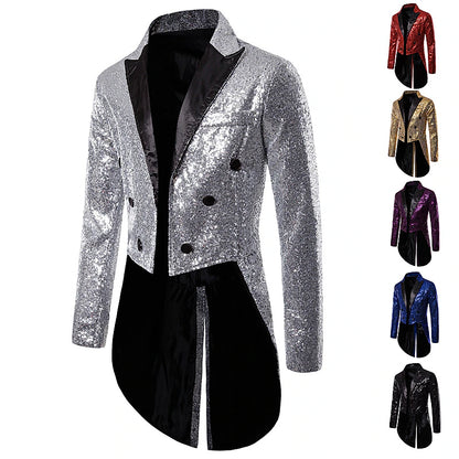 Winter Essential Men's Sequin Blazer: Stylish Warmth for Chilly Days