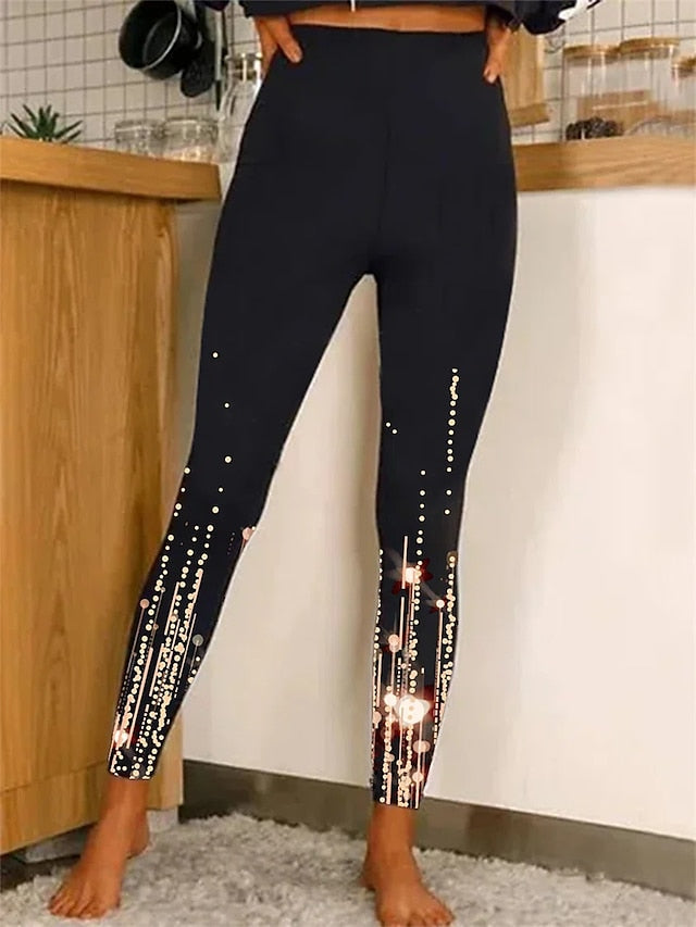 Enhance Your Curves Yoga Leggings for Women - Black-white Yellow