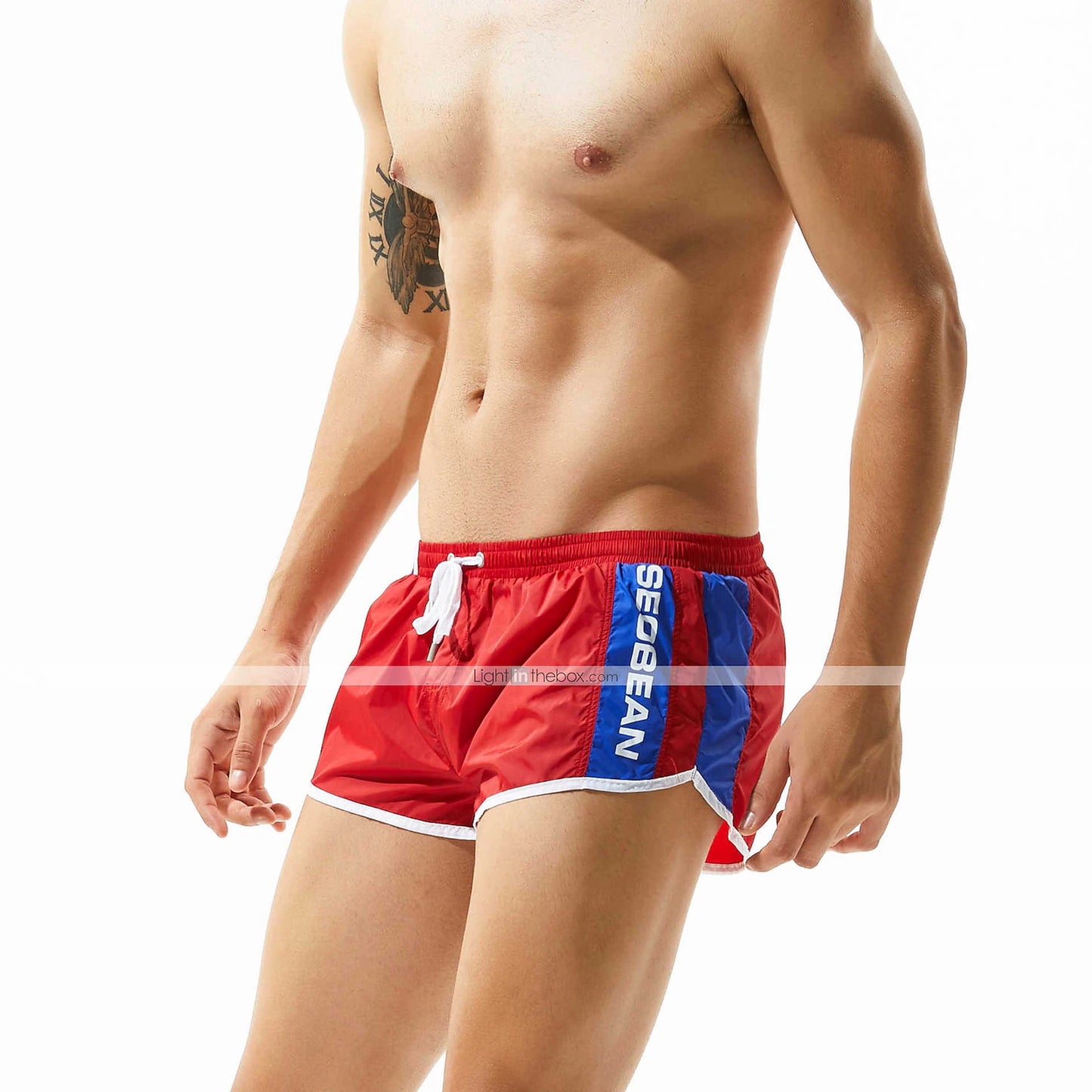 Summer Vibes Men's Quick Dry Swim Trunks with Mesh Lining and Pockets