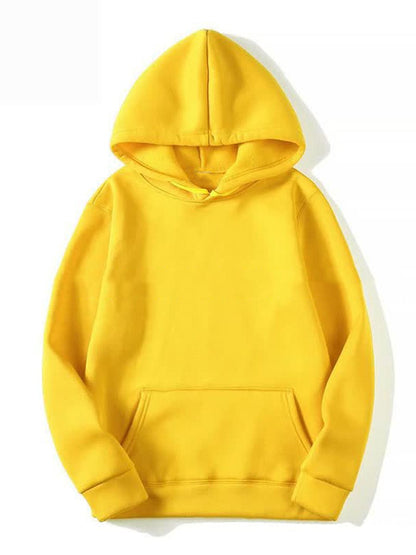 Fleece Oversized Drop Shoulder Workout Pullover Long Sleeve Hoodie HOO2308050032YELS Yellow / 2(S)