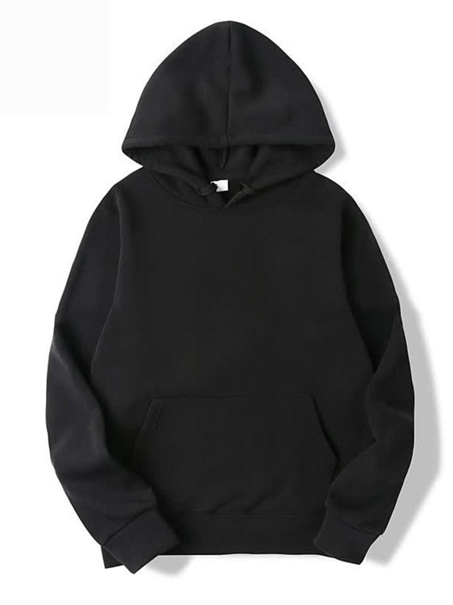 Fleece Oversized Drop Shoulder Workout Pullover Long Sleeve Hoodie HOO2308050032BLAS Black / 2(S)