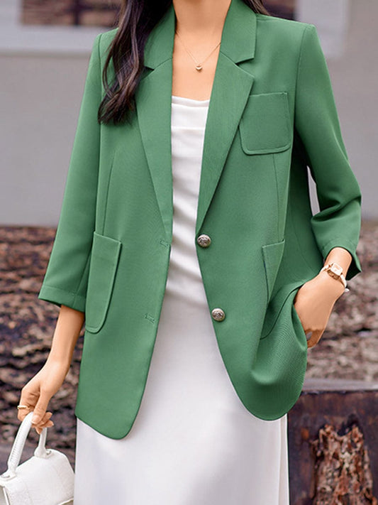 Professional Casual Simple And Tempting Commuter Blazer BLA2306190005GRES Green / 2 (S)