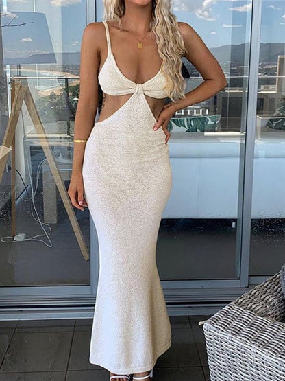 Sexy Cutout Backless Slip Maxi Dress DRE2212145660APRS Beige / 2 (S)