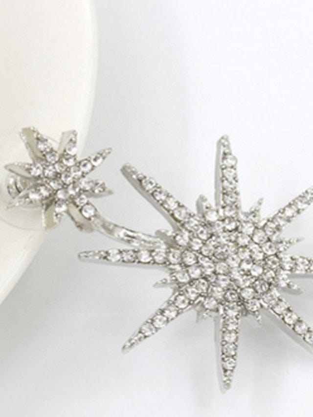 Women's Elegant Star Drop Earrings in Gold and Silver