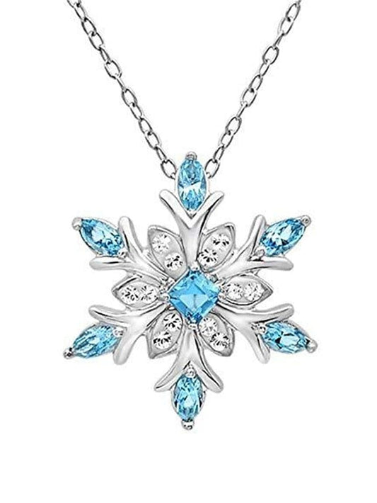 Elegant Winter Snowflake Necklace for Women's Parties and Weddings