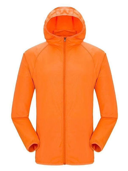 Women's Men's Rain Jacket Windbreaker Upf 50+ Uv Sun Protection Zip Up Hoodie Long Sleeve Fishing Running Hiking Jacket MS2311503139S Orange / S