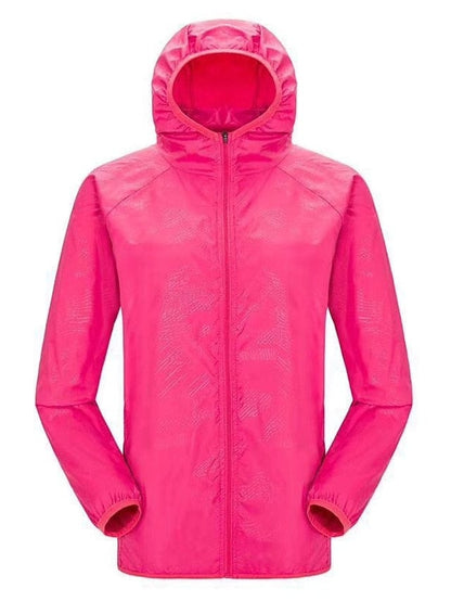 Women's Men's Rain Jacket Windbreaker Upf 50+ Uv Sun Protection Zip Up Hoodie Long Sleeve Fishing Running Hiking Jacket MS2311503154S Red / S