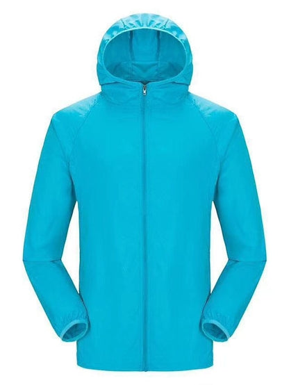 Women's Men's Rain Jacket Windbreaker Upf 50+ Uv Sun Protection Zip Up Hoodie Long Sleeve Fishing Running Hiking Jacket MS2311503164S Blue / S