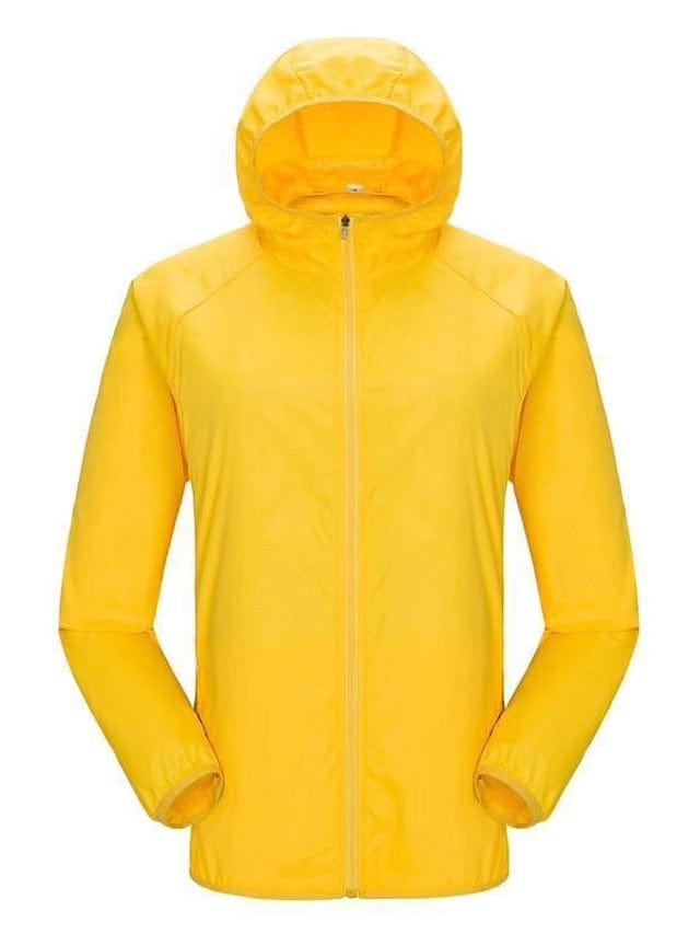 Women's Men's Rain Jacket Windbreaker Upf 50+ Uv Sun Protection Zip Up Hoodie Long Sleeve Fishing Running Hiking Jacket MS2311503169S Yellow / S