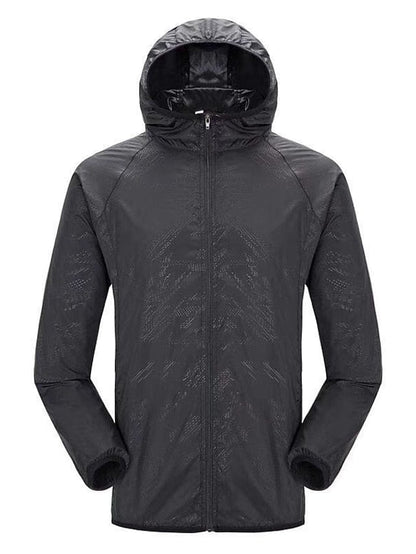 Women's Men's Rain Jacket Windbreaker Upf 50+ Uv Sun Protection Zip Up Hoodie Long Sleeve Fishing Running Hiking Jacket MS2311503174S Black / S