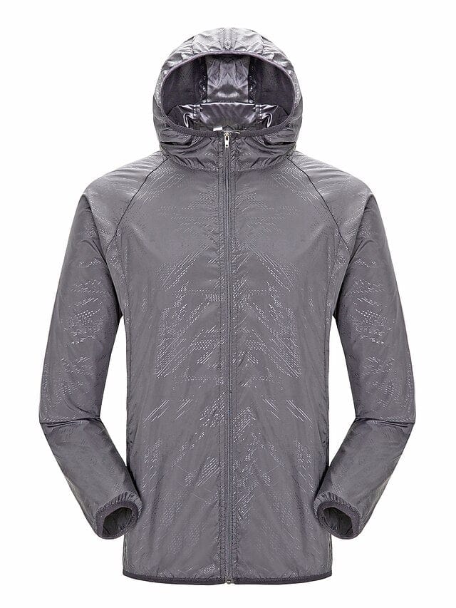 Women's Men's Rain Jacket Windbreaker Upf 50+ Uv Sun Protection Zip Up Hoodie Long Sleeve Fishing Running Hiking Jacket MS2311503189S Grey / S