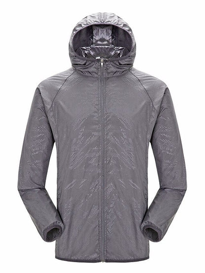 Women's Men's Rain Jacket Windbreaker Upf 50+ Uv Sun Protection Zip Up Hoodie Long Sleeve Fishing Running Hiking Jacket MS2311503189S Grey / S