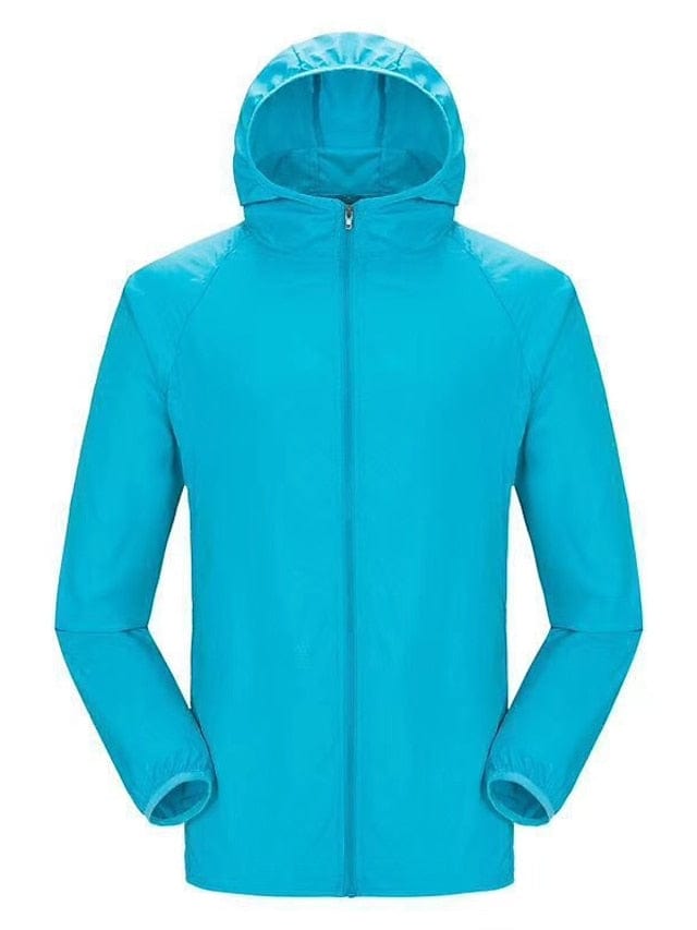 Women's Men's Rain Jacket Windbreaker Upf 50+ Uv Sun Protection Zip Up Hoodie Long Sleeve Fishing Running Hiking Jacket