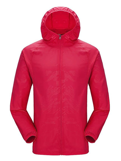 Women's Men's Rain Jacket Windbreaker Upf 50+ Uv Sun Protection Zip Up Hoodie Long Sleeve Fishing Running Hiking Jacket