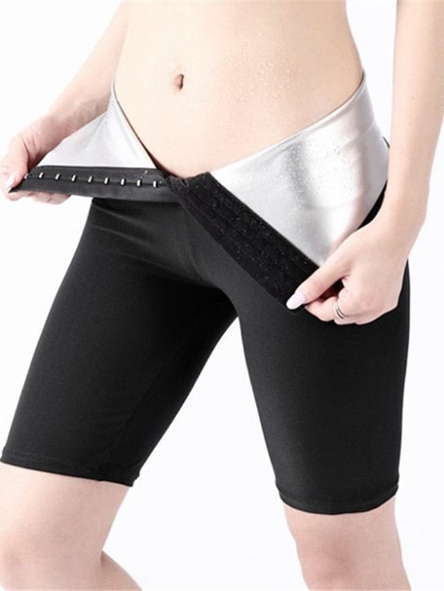 Women's Sauna Sweat Shorts Workout Short Leggings For Gym Fitness Yoga Exercise Fat Burning Pants Hot Thermo Body Shaper MS2311502293S shorts / S