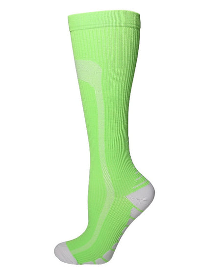 Men's Women's Compression Socks Outdoor Sports Hiking Socks Football Soccer Socks for Men Women Breathable Soft Lightweight Socks for Fishing Climbing Beach Black Grey Fluorescent Yellow Green - LuckyFash™