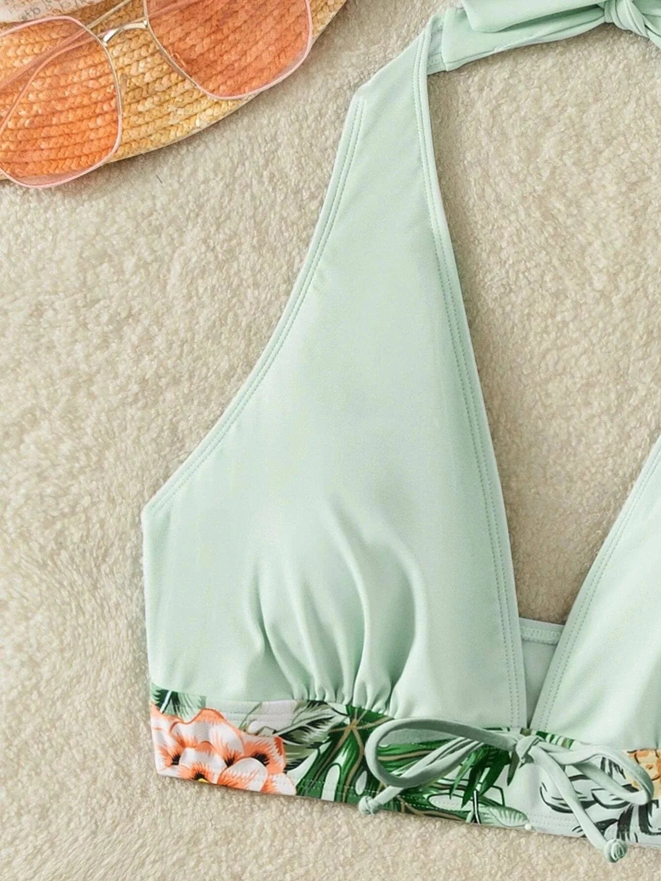 New Women's Bikini Sexy Split High Waist Swimsuit Lace Printed Solid Color Swimwear Women Bathing Suit