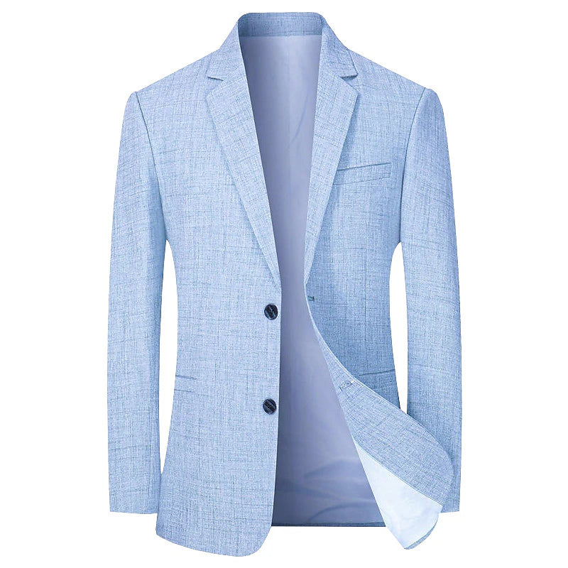 Stylish Men's Sky Blue and Coffee Gray Blazer for Fall and Winter Parties