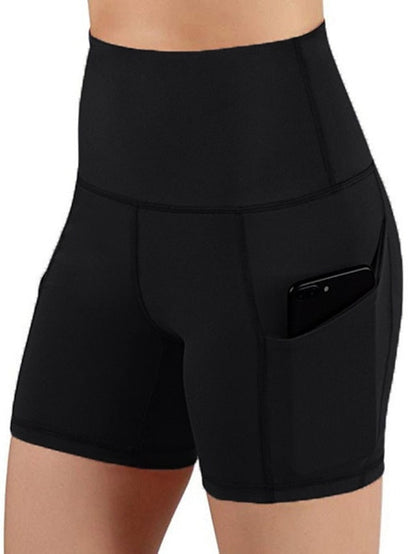 Women's 5" Gym Shorts Yoga Biker Shorts with Side Pockets Tummy Control High Waist Yoga Fitness Gym Workout Compression Shorts - LuckyFash™