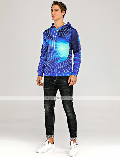 Ultimate Men's 3D Optical Illusion Graphic Hoodie for Casual and Formal Wear