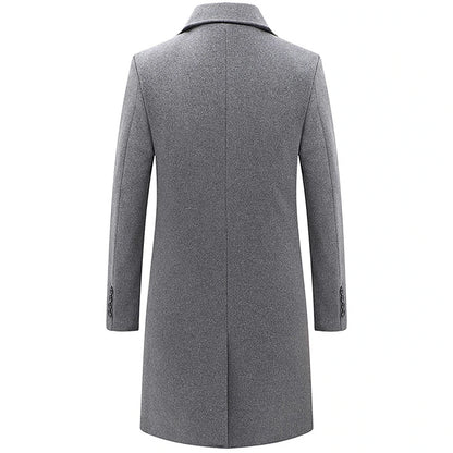 Men's Wool Peacoat with Thermal Lining - Stay Warm and Stylish All Winter