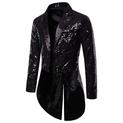 Winter Essential Men's Sequin Blazer: Stylish Warmth for Chilly Days