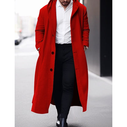 Winter Stylish Men's Hooded Trench Coat - Outdoor Apparel for Fall & Winter