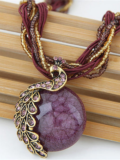 Textured Geometry Street Necklaces for Women