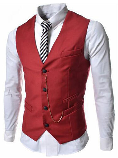 Dapper Printed Men's Vest for Wedding Business & Casual Events