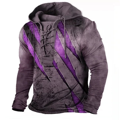 3D Vertigo Print Men's Unisex Pullover Hoodie Sweatshirt in Multicolor Hooded Graphic Design