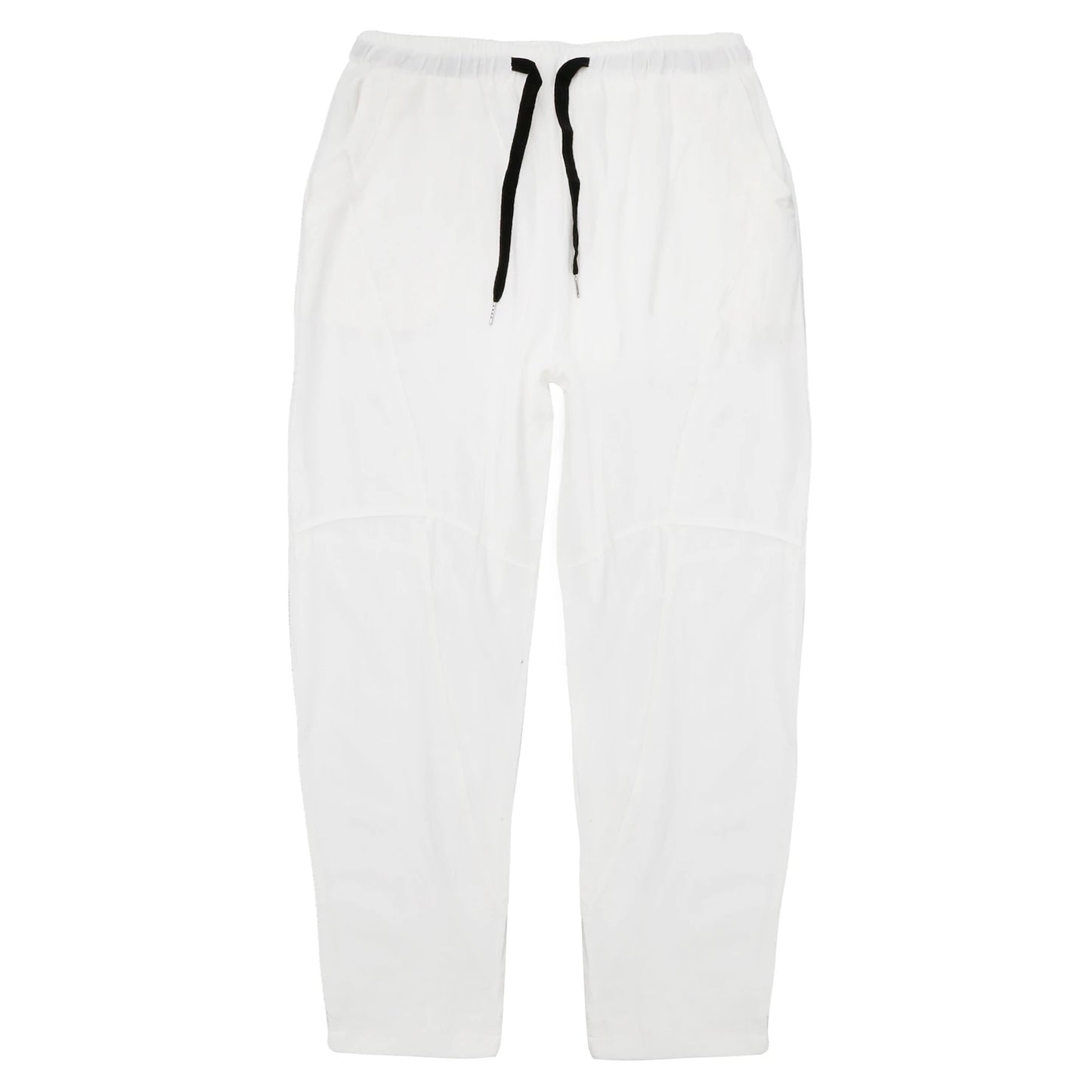 Linen Drawstring Beach Pants for Men - Black/White